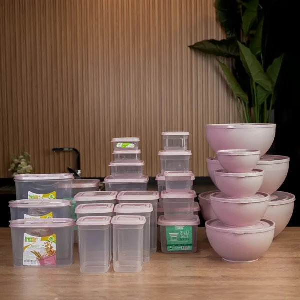 Freshlife 30pcs pink storage box set