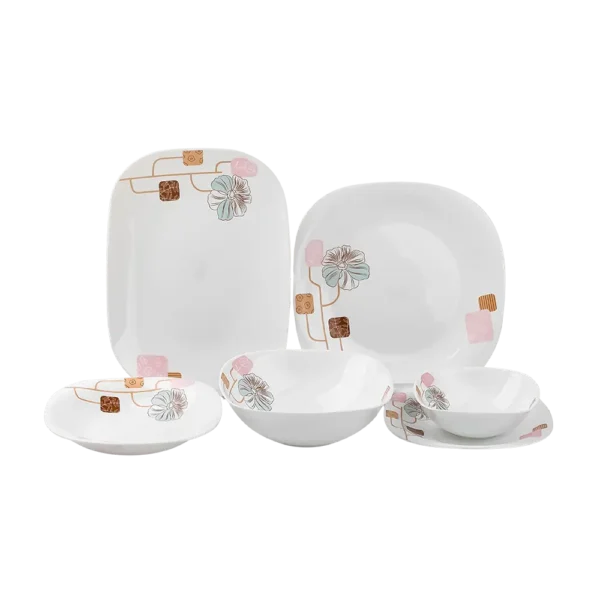 Momaz 26pcs Flower Opal Dinner Set.