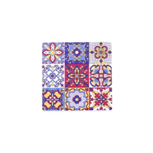 Sequared 10cm Traditional Patterned 4pcs Porcelain Trivet