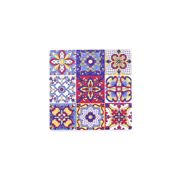 Sequared 10cm Traditional Patterned 4pcs Porcelain Trivet