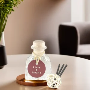 Tomu 50ml Rose & Ebony Reed Diffuser1