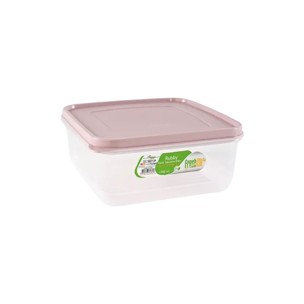 Freshlife 1700ml Pink Rubby Square Storage Box