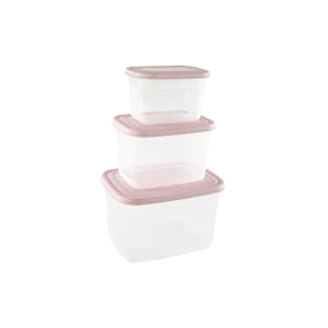 Freshlife 3pcs Pink Classy Rectangular Storage Box Set