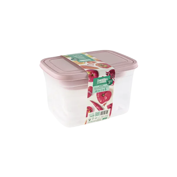 Freshlife 3pcs Pink Classy Rectangular Storage Box Set1