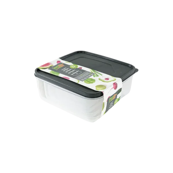 Freshlife 5pcs Black Rubby Square Storage Box Set1