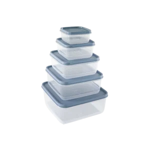 Freshlife 5pcs Blue Rubby Square Storage Box Set