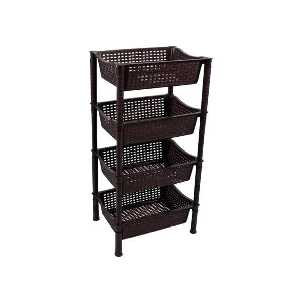 Gamma Brown Rectangular 4 Tier Storage Organizer