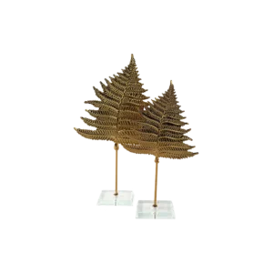 Gold 2pcs Fern Leaf Table Decor