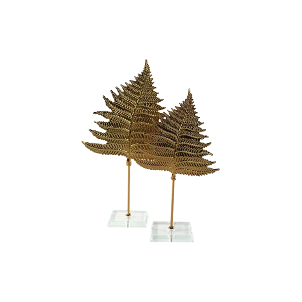 Gold 2pcs Fern Leaf Table Decor