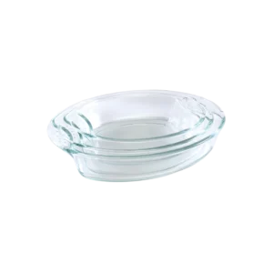 Lomenox 3pcs Oval Pyrex Oven Pan Set