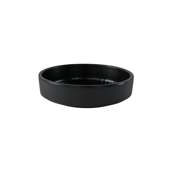 Melamine 17.8cm Black Deep Round Plate