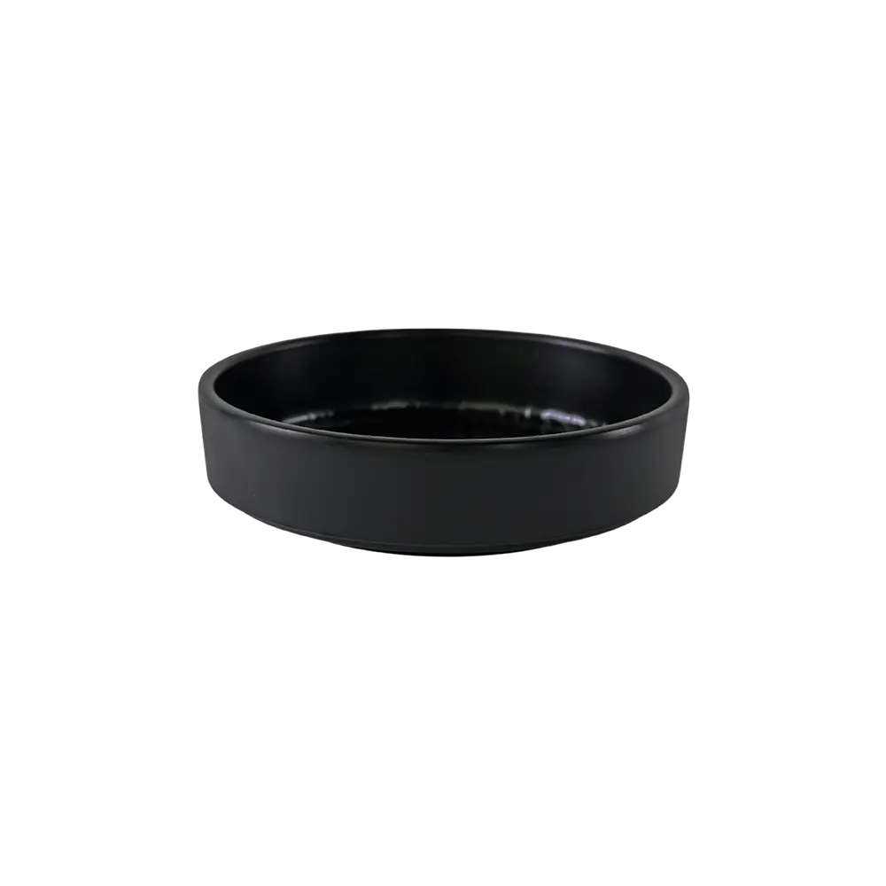 Melamine 17.8cm Black Deep Round Plate