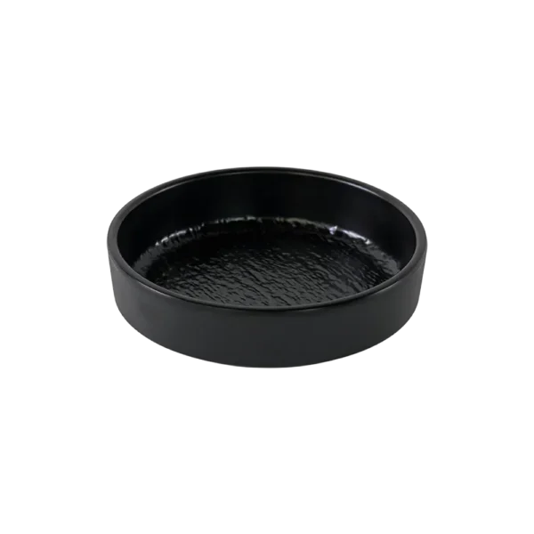 Melamine 17.8cm Black Deep Round Plate2