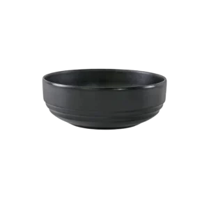 Melamine 19cm Black Deep Round Plate