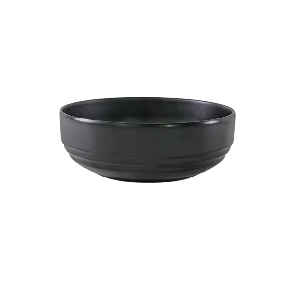 Melamine 19cm Black Deep Round Plate