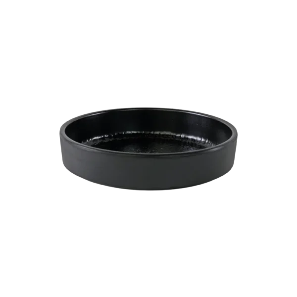 Melamine 20.3cm Black Deep Round Plate