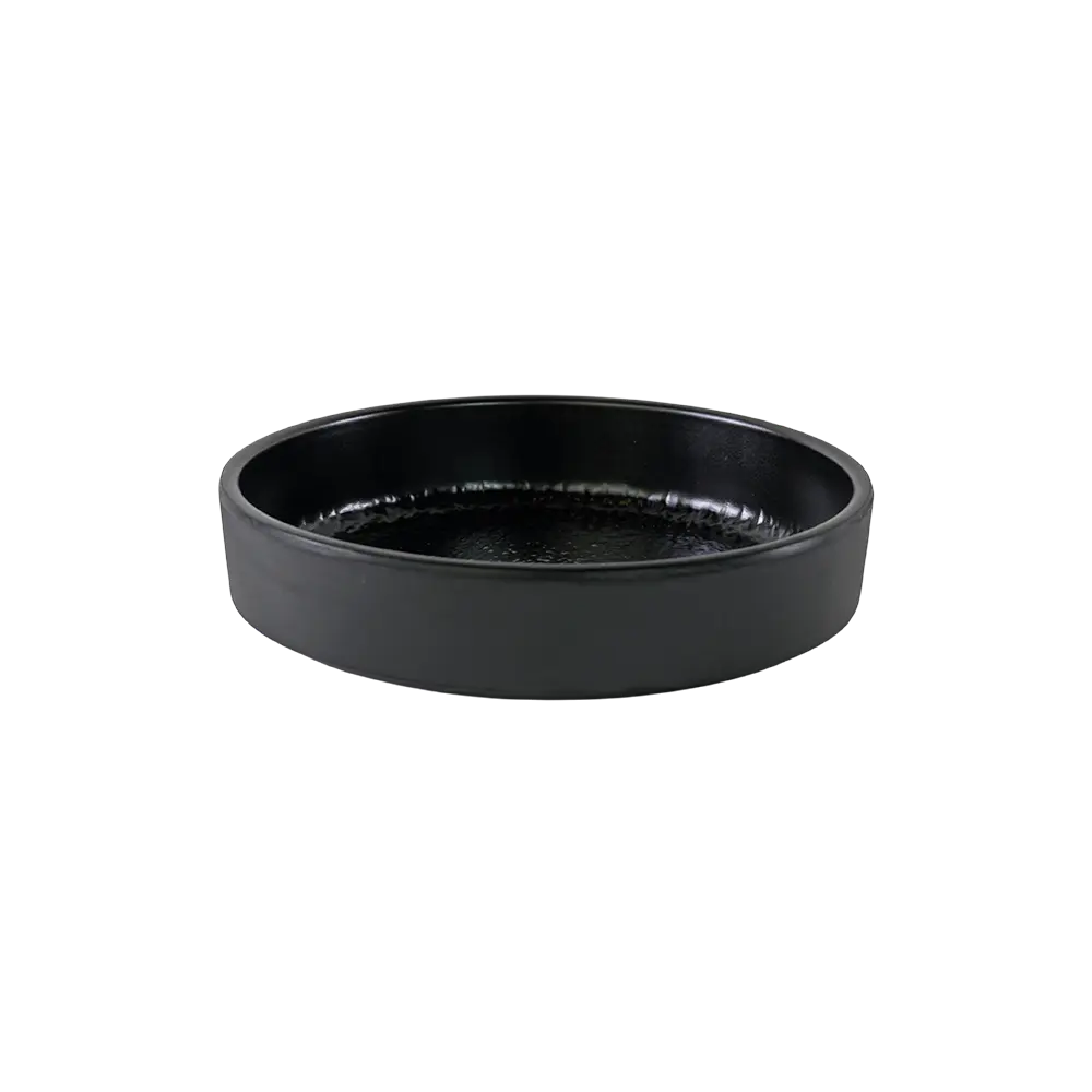 Melamine 20.3cm Black Deep Round Plate