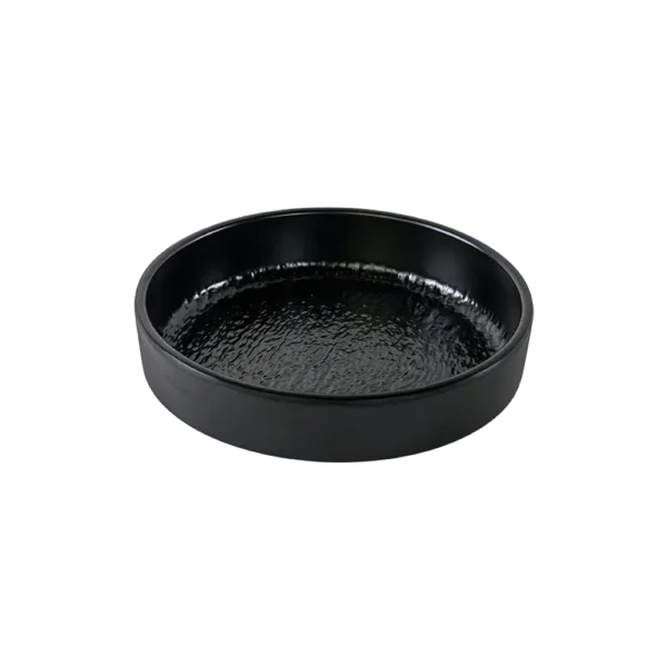 Melamine 20.3cm Black Deep Round Plate2