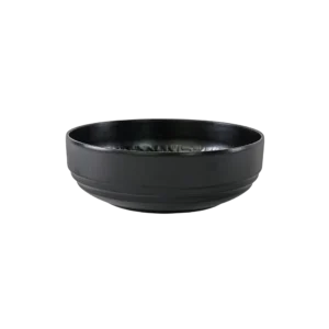 Melamine 20.95cm Black Deep Round Plate