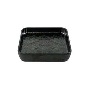 Melamine 20.95cm Black Deep Squared Plate