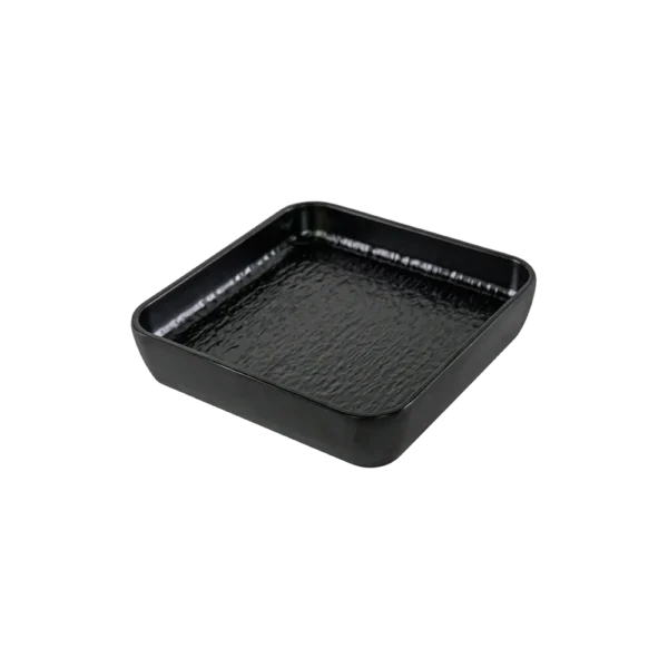 Melamine 20.95cm Black Deep Squared Plate3