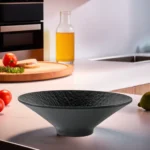 Melamine 22.85cm Black Deep Salad Bowl1