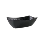 Melamine 22.85cm Black Rectangular Serving Bowl