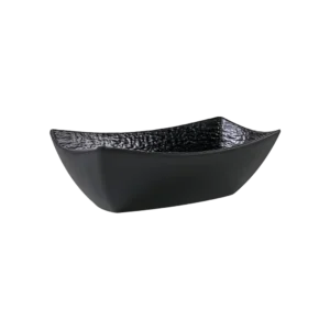 Melamine 22.85cm Black Rectangular Serving Bowl