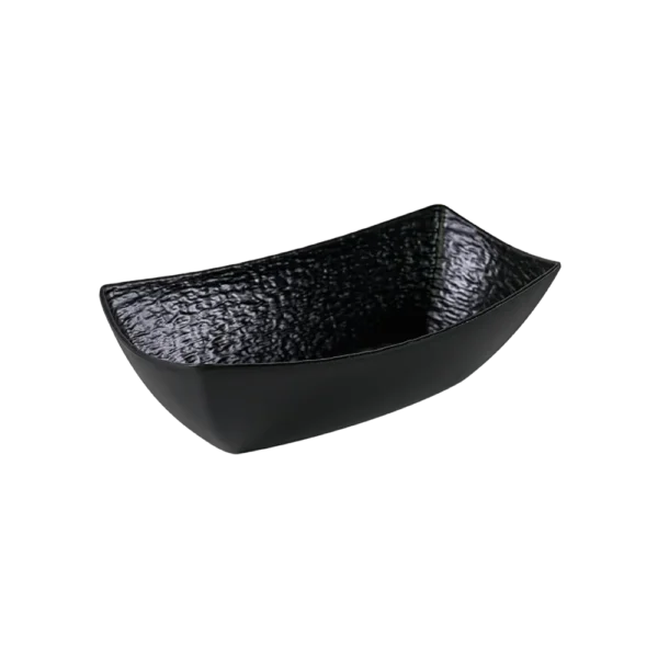 Melamine 22.85cm Black Rectangular Serving Bowl2