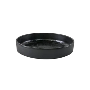 Melamine 22.8cm Black Deep Round Plate