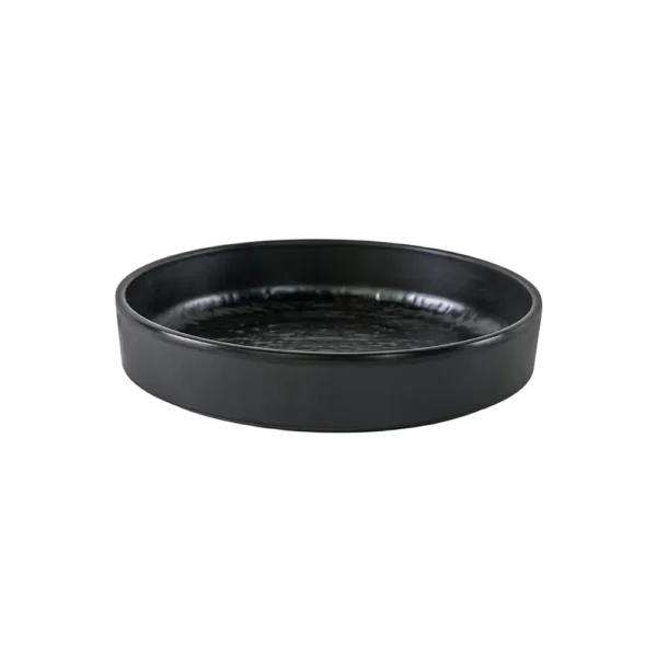 Melamine 22.8cm Black Deep Round Plate