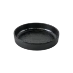 Melamine 22.8cm Black Deep Round Plate2