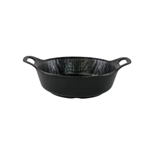 Melamine 25.4cm Black Salad Bowl With Handles