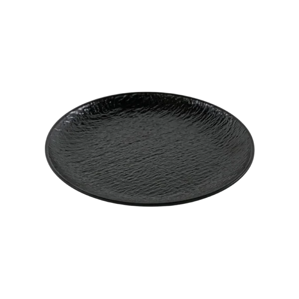 Melamine 26.67cm Black Serving Round Plate2