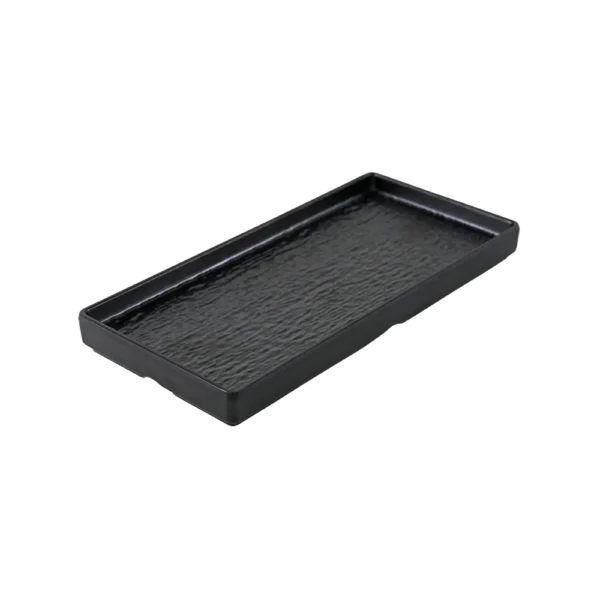 Melamine 27.95cm Black Deep Rectangular Serving Plate2