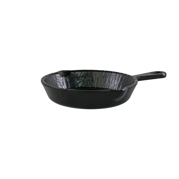 Melamine 27.95cm Black Deep Serving Plate With Handle