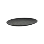 Melamine 28.7cm Black Oval Plate