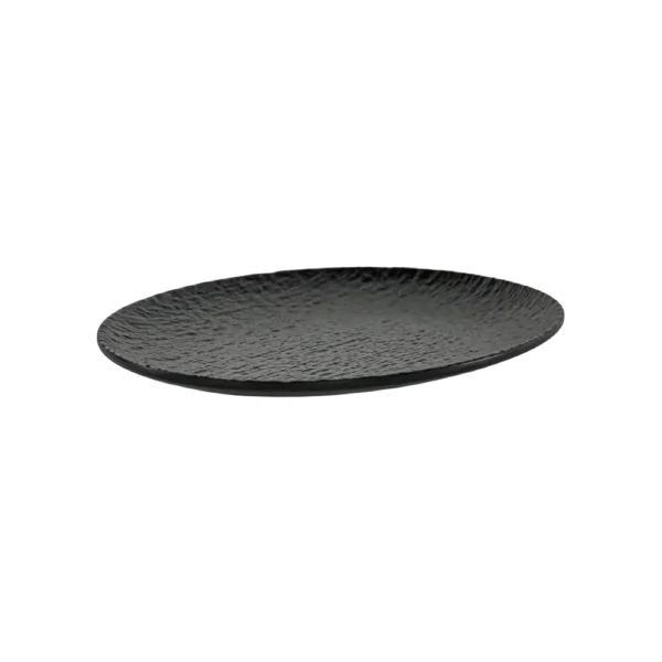 Melamine 28.7cm Black Oval Plate