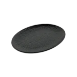 Melamine 28.7cm Black Oval Plate2