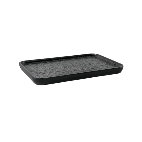 Melamine 29.2cm Black Rectangular Serving Plate