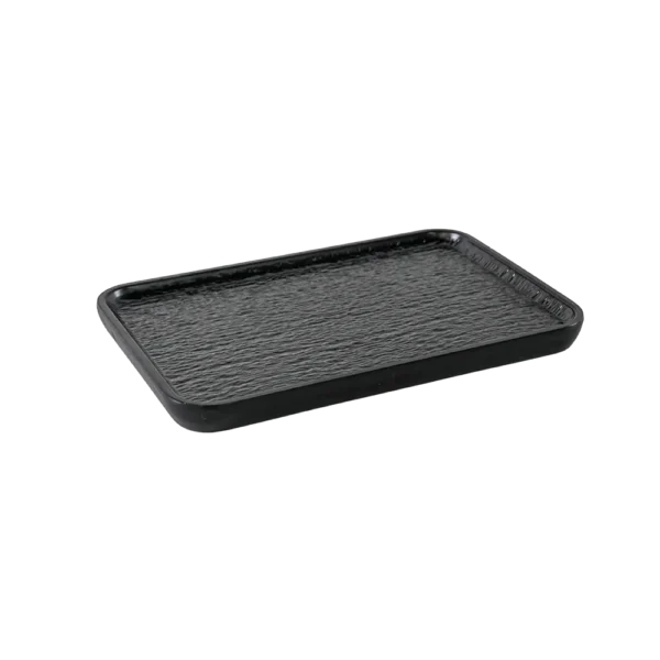 Melamine 29.2cm Black Rectangular Serving Plate2