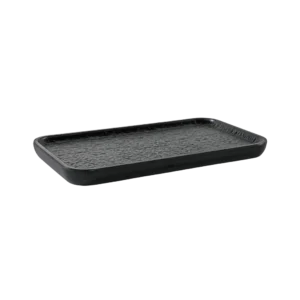 Melamine 30.5cm Black Rectangular Serving Plate