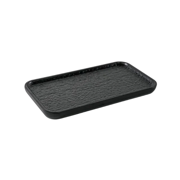 Melamine 30.5cm Black Rectangular Serving Plate2