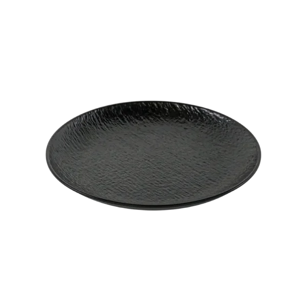 Melamine 30.5cm Black Serving Round Plate2