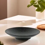 Melamine 33cm Black Round Serving Bowl1