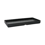 Melamine 38cm Black Deep Rectangular Serving Plate