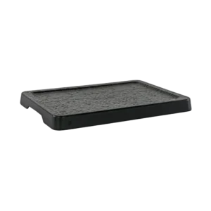 Melamine 38cm Black Rectangular Serving Plate