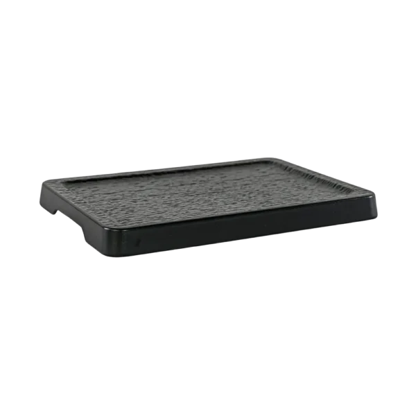 Melamine 38cm Black Rectangular Serving Plate