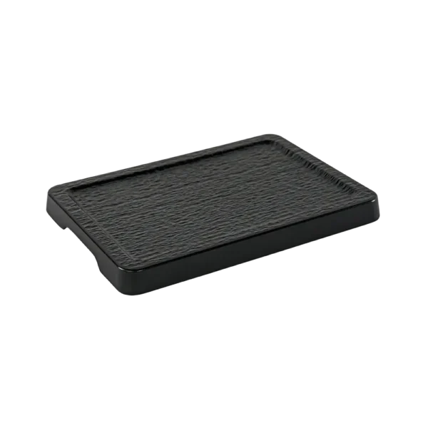 Melamine 38cm Black Rectangular Serving Plate2