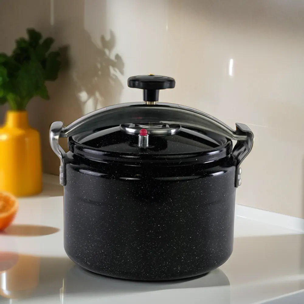 Momaz 11l Aluminum Black Granite Pressure Pot1